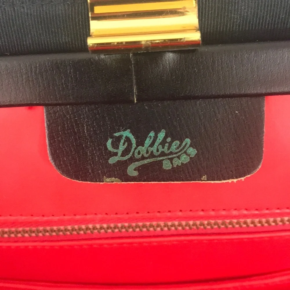 Vintage 50s Dobbies Bags Black patent leather